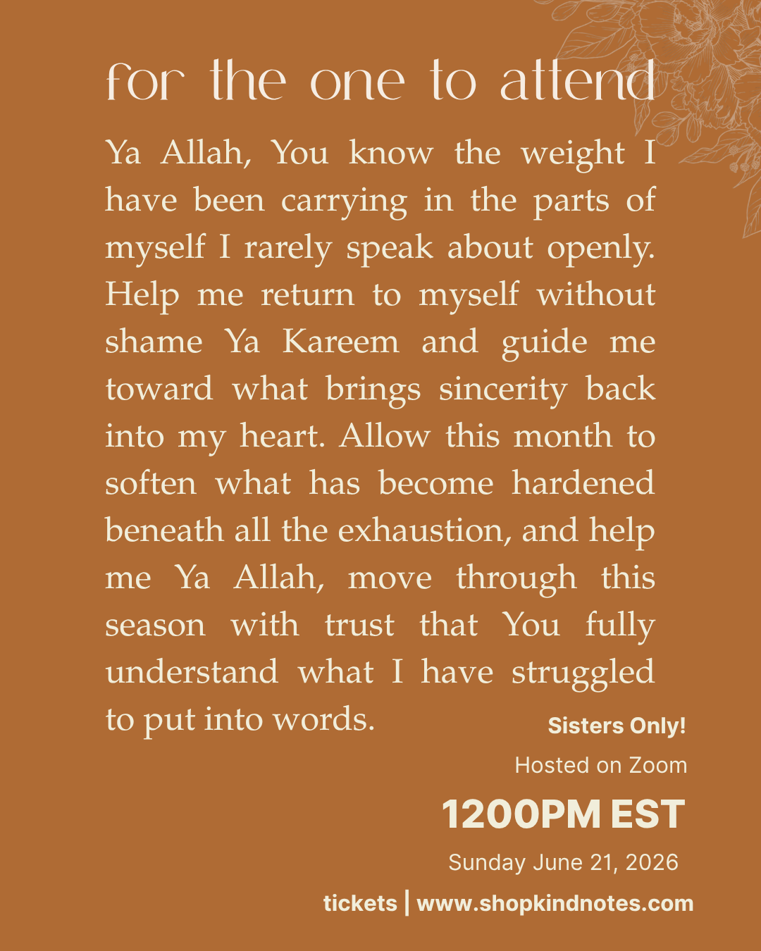 the dua reset | workshop 1 of 6