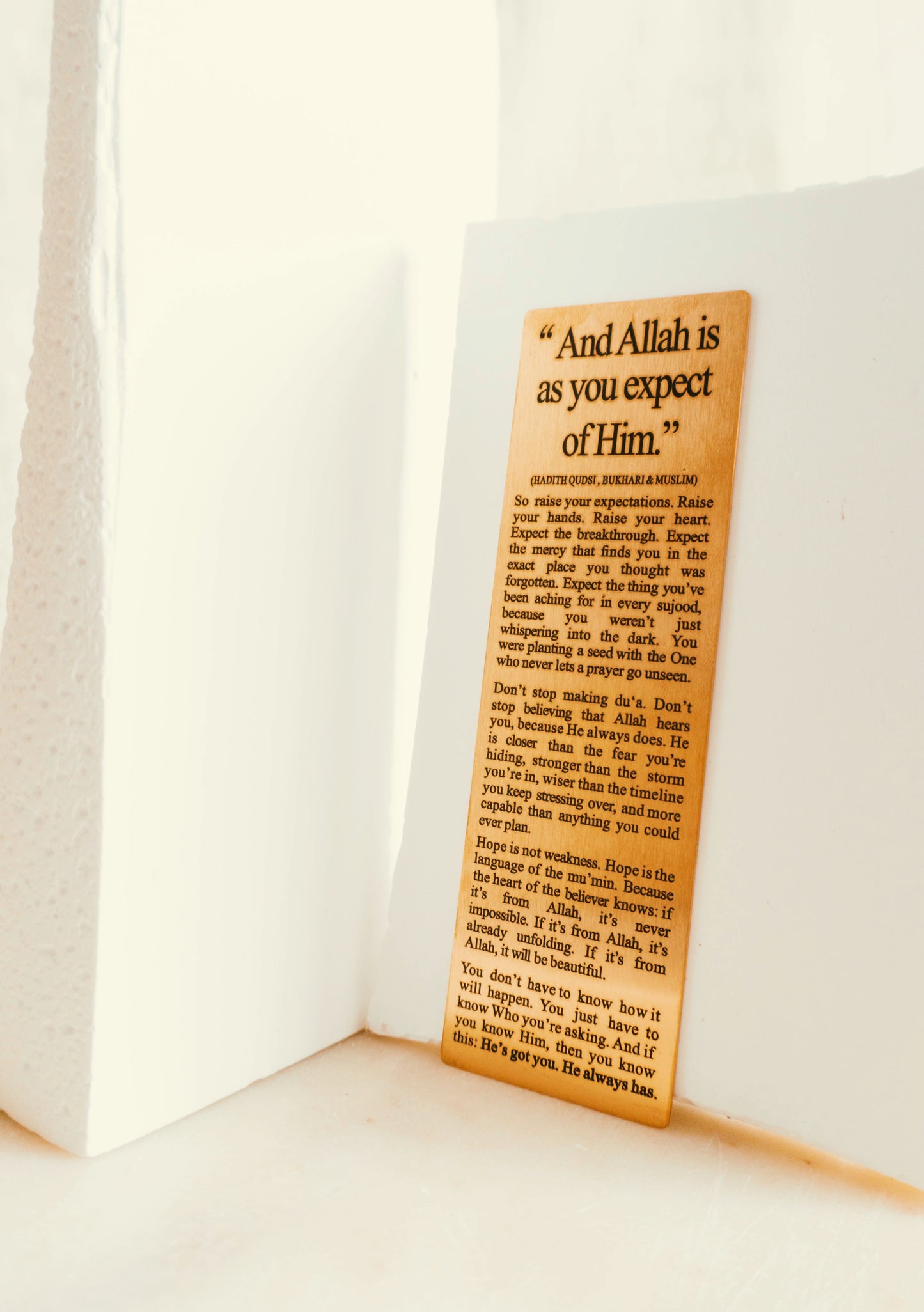 Allah is as you expect of Him | bookmark