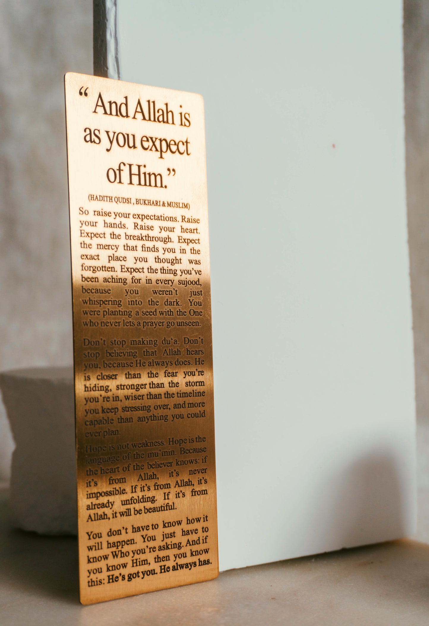 Allah is as you expect of Him | bookmark